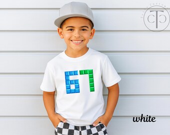 Maglietta Kids Meme 67: Tetris Six Seven Divertente T-shirt grafica per ragazzi, maglietta 6 7