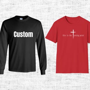 Personalized graphic tee: Custom Text Long Sleeve Tee