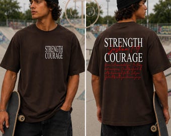 Joshua 1 9 Religious CLothing:  Bible Verse Tee Church GIft