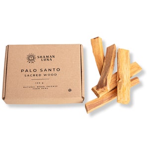 Palo Santo Premium, sticks de palo santo, Peru, 100% natural, sostenible,  100g (9-10 sticks) para limpieza y purificación de hogar