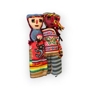 Peruvian Pachamama Dolls, family, Females&Male, Religion, Burial Inka dolls, Hanging Home Decor, Handwoven Textiles, Small