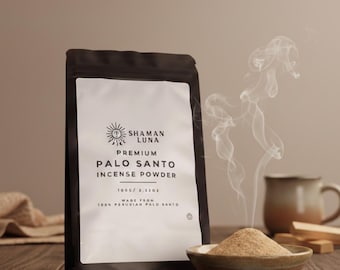 Palo Santo Incense Powder, Ethically Sourced, Smudging, Meditation (3.53OZ)