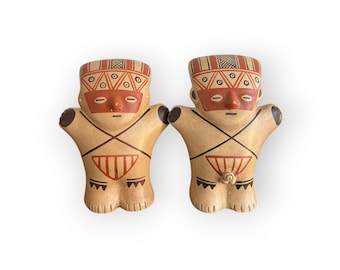 VTG Clay Terracotta Peruvian Peru Quinua Folk Art Pottery