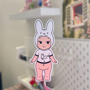 sonny angel miffy sticker | cute, y2k aesthetic, bunny, water resistant, glossy