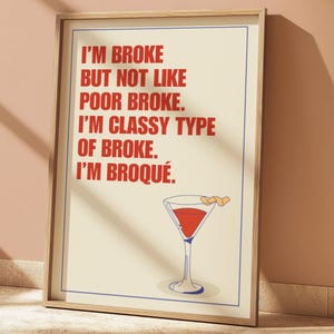 I&#39;m Broqué Feminist Quote Print: Girl Power Poster (Digital Download)