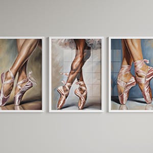 Ballerina Set of 3 Prints - Ballet Wall Art, Set of 3 Prints, Ballerina Wall Art, Ballerina Print, Ballet Shoes,Ballet Print
