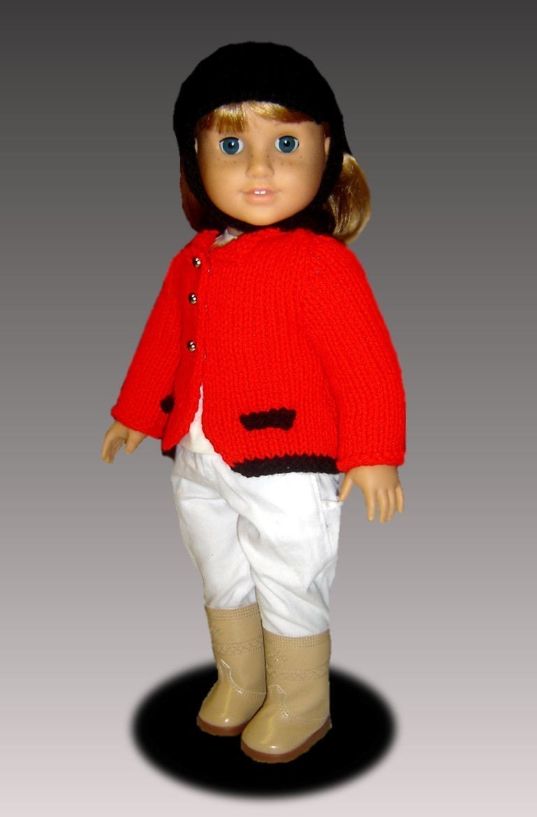 Knitting Pattern, English Riding Jacket, Fits American Girl Doll and 18 ...