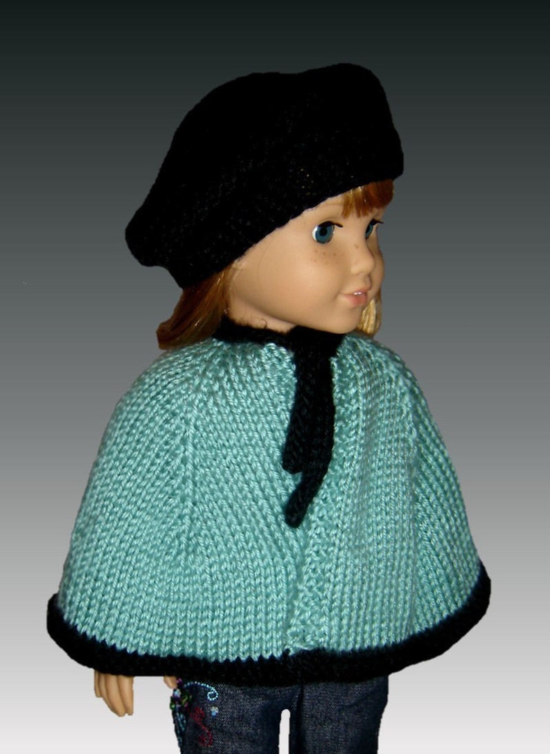Knitting Pattern. Fits American Girl Doll. Cape and Beret 18 Etsy