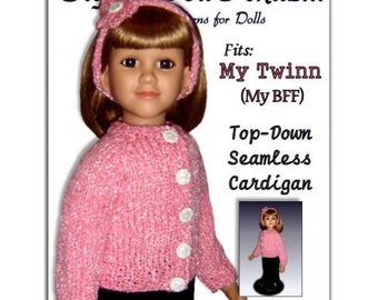 Doll Clothes knitting pattern. Fits American My Twinn (My Bff) 23 inch dolls. 611