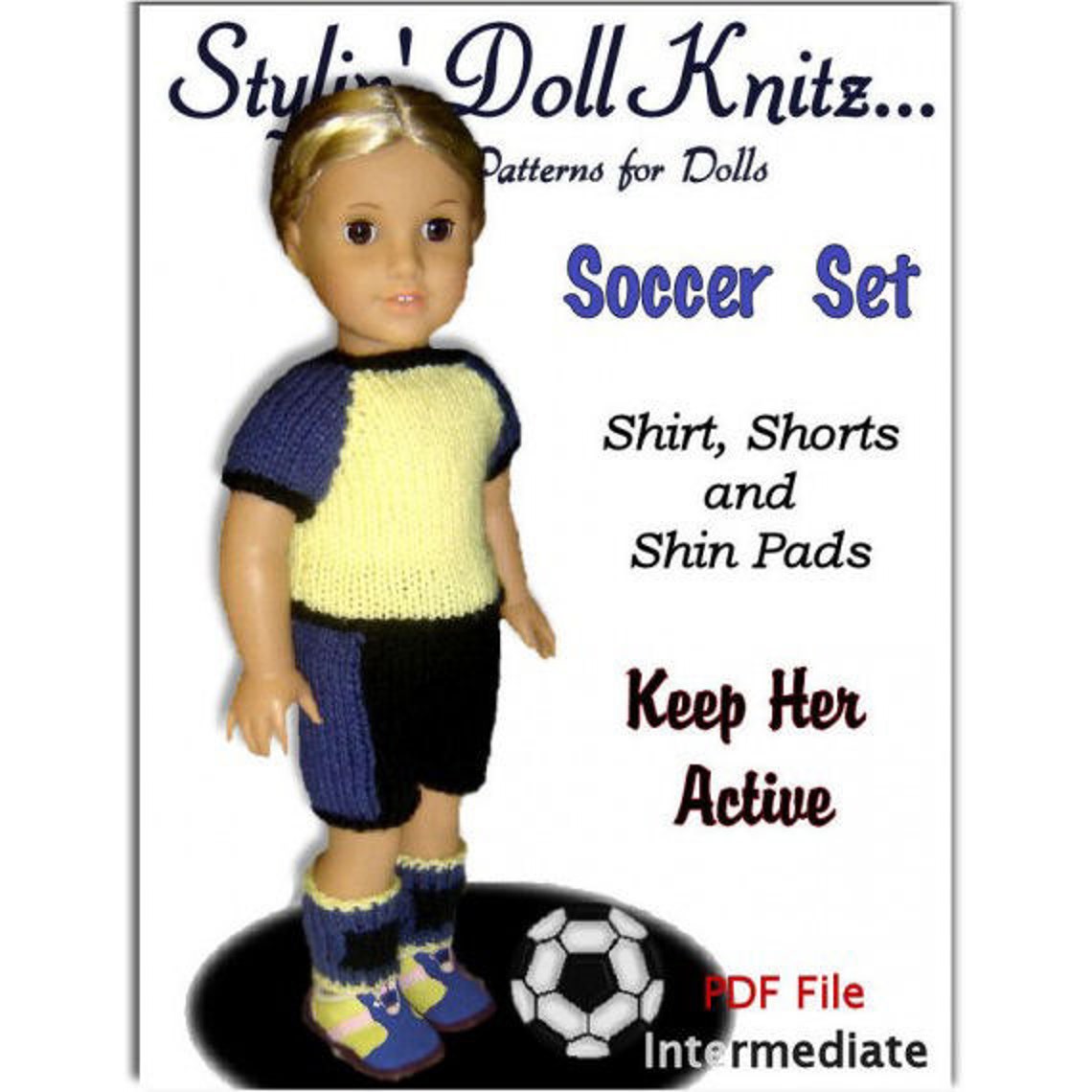 Doll Clothes Pattern.knit Fits American Girl Doll. Soccer Set 023 Etsy