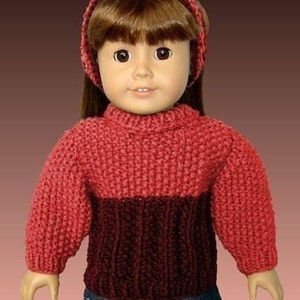 PDF 18 inch doll knitting pattern. Fits American Girl Doll, Journey Girls, Instant Download 001 image 4