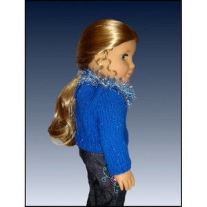 Pdf Knitting Pattern. Fits American Girl and all 18 inch dolls. Sweater. 041 image 4