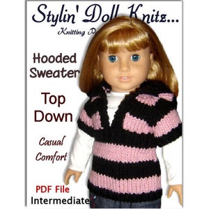 Knitting Patterns fits American Girl and 18 inch dolls. Knit Clothes Instant Download 08 image 5