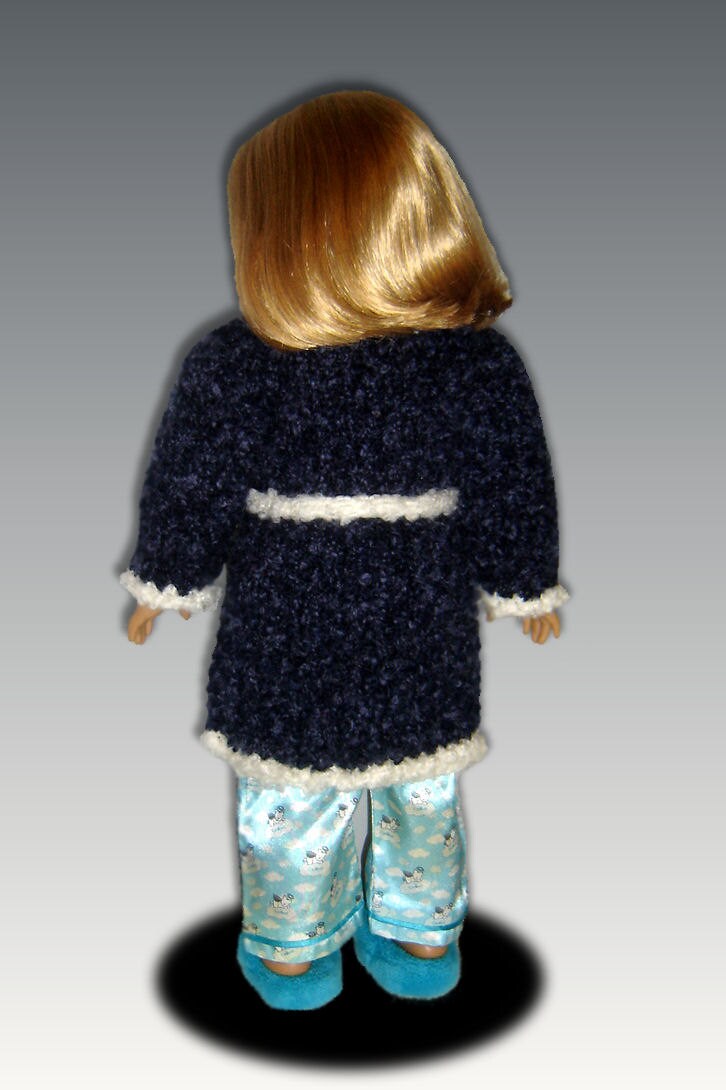 Knitting Pattern, Bathrobe for American Girl and 18 Inch Dolls