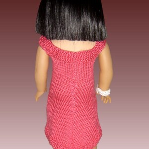 Knitting pattern, Semi Formal dress, Fits 18 inch, American Girl Doll, Instant Download 035 image 3