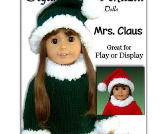 PDF knitting pattern. 18 inch doll. Fits American Girl Doll. AG  Instant Download 005