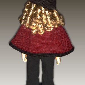 Knitting Pattern fits My Twinn My BFF, 23 inch dolls. Cape and Beret. PDF, Instant Download 618 image 3