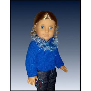 Pdf Knitting Pattern. Fits American Girl and all 18 inch dolls. Sweater. 041 image 2