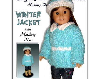 PDF Knitting pattern for dolls. Fits American Girl and 18 inch dolls. Instant Download 036