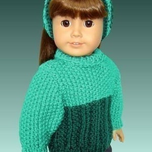 PDF 18 inch doll knitting pattern. Fits American Girl Doll, Journey Girls, Instant Download 001 image 5