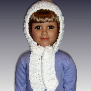 PDF Knitting Pattern, Pixie Hat, Scarf Combo, My Twinn. 23 inch doll 1606 image 2