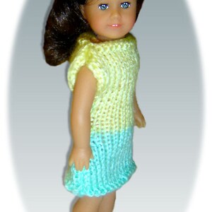 Knitting Patterns fit American Girl Mini Doll, AG 6.5 inch, Instant Download image 2