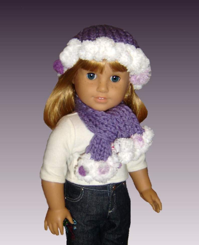 Knitting Pattern. Fits 18 Inch American Girl Hat and Scarf Etsy
