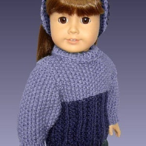PDF 18 inch doll knitting pattern. Fits American Girl Doll, Journey Girls, Instant Download 001 image 3