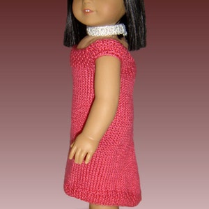 Knitting pattern, Semi Formal dress, Fits 18 inch, American Girl Doll, Instant Download 035 image 4