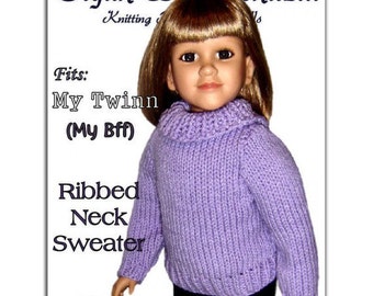 Knitting Pattern fits My Twinn (My BFF), 23 inch dolls. Sweater, PDF Instant Download 649