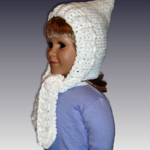 PDF Knitting Pattern, Pixie Hat, Scarf Combo, My Twinn. 23 inch doll 1606 image 4