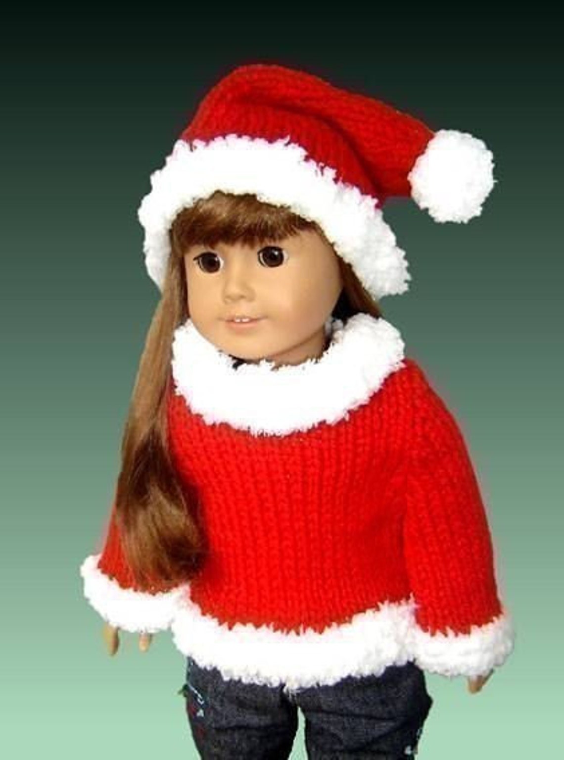 PDF Knitting Pattern. 18 Inch Doll. Fits American Girl Doll. AG Instant