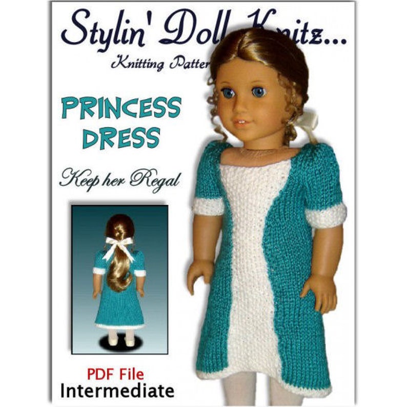 Knitting Patterns fits American Girl and 18 inch dolls. Knit Clothes Instant Download 08 image 4