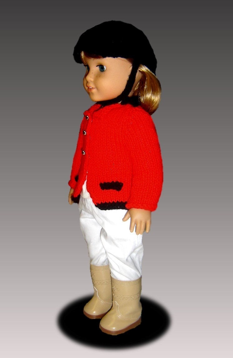 Knitting Pattern, English Riding Jacket, Fits American Girl Doll and 18 ...