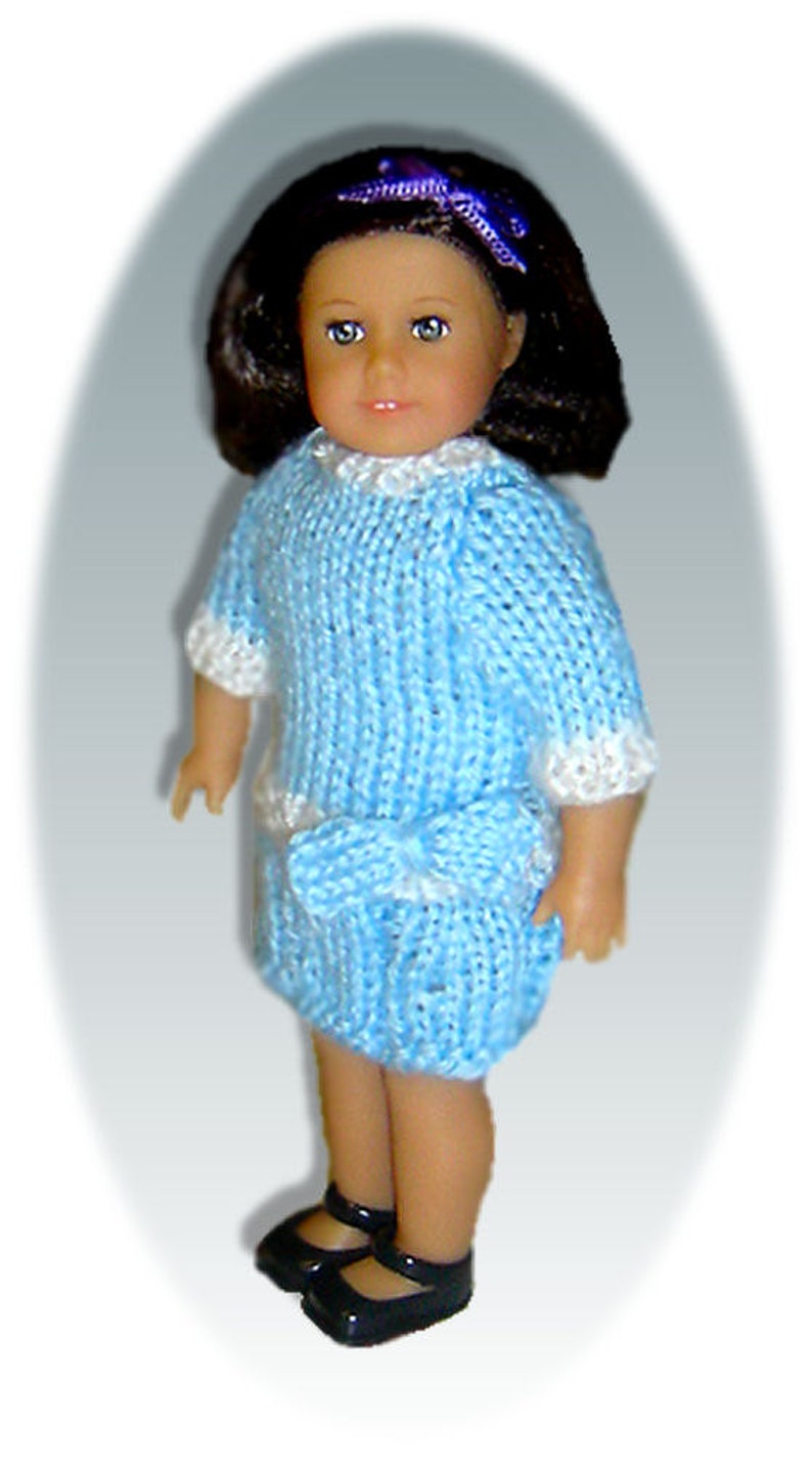 Knitting Patterns fit American Girl Mini Doll, AG 6.5 inch, Instant Download image 4