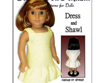 Knitting Pattern for Doll Clothes, fits American Girl Doll and 18 inch dolls. 033
