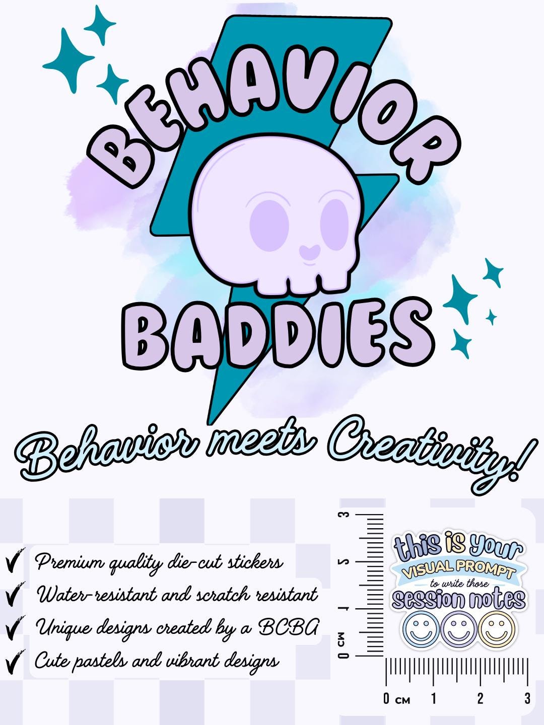 ABA Session Notes Visual Prompt Sticker Special Education Therapy ...