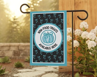 Teal Pumpkin Halloween Lawn Flag, Allergy-Friendly Non-Food Treats