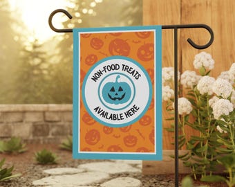 Teal Pumpkin Halloween Flag, Food Allergy Awareness, Non-Food Treats