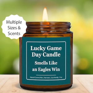 Eagles Win Lucky Candle Gift, Philadelphia Eagles Gift, Philadelphia Eagles Football Gift, NFL Fans Gift Funny Sports Candle Birthday Gift