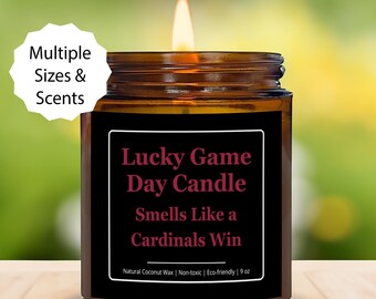 Cardinals Lucky Game Day Candle Gift, Arizona Cardinals Gift, Cardinals Win Candle Football Gift, NFL Fans Cute Birthday Gift Sports Team