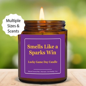 Los Angeles Sparks Gift Candle, Smells Like Sparks Win Gift, Los Angeles Sparks Basketball Gift, WNBA Gift, Lucky Game Candle Women&#39;s Sports