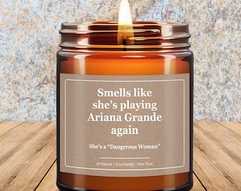 Personalized Ariana Grande Candle Gift, Customized Ariana Grande Gift, Custom Name Ariana Fan Gift,  Funny Pop Music Lover Birthday Candle