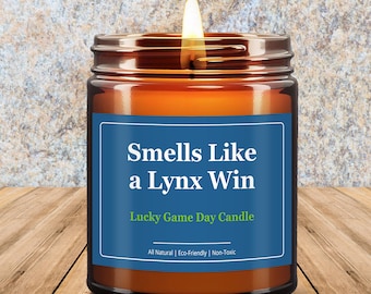 Vela de regalo Lynx Win, regalo de Minnesota Lynx, regalo de baloncesto de Minnesota Lynx, regalo para fanáticos de la WNBA, vela divertida del día del juego de la suerte, regalo deportivo femenino
