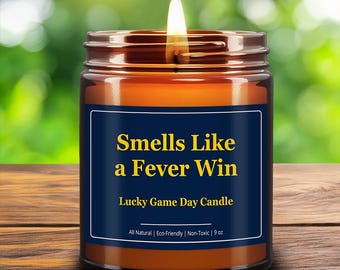 Fever Win Candle Gift, Indiana Fever Gift, Indiana Fever Basketball Gift, WNBA Fans Gift, Funny Lucky Game Day Candle Women's Sports Gift