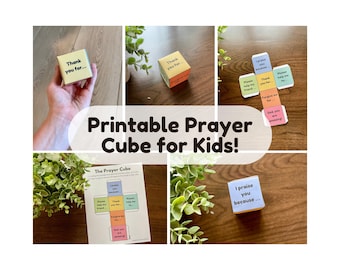 Cubo de oración para niños: actividad imprimible (descarga digital)