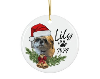 Personalisierte Haustierverzierung mit dem Foto + Namen des Haustieres, Hundeverzierung nach Maß, Haustier Fotoverzierung nach Maß, Geschenk für Tierliebhaber