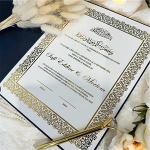 Religiöse Heiratsurkunde ENGLISCH/FRANZÖSISCH