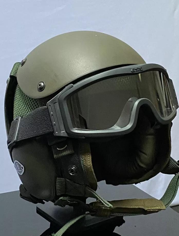 航空母艦デッキクルーヘルメットレプリカ（ゴーグル付き）無料バッグ