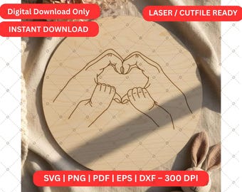Family Birth Bracelet Holder Svg, Laser Cut File for Newborn Keepsake ,Custom Keepsake Svg Png  Digital Download,Baby Birth Memory Engraving
